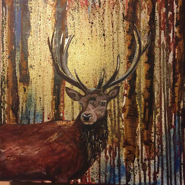Autumn Stag in Acrylic
