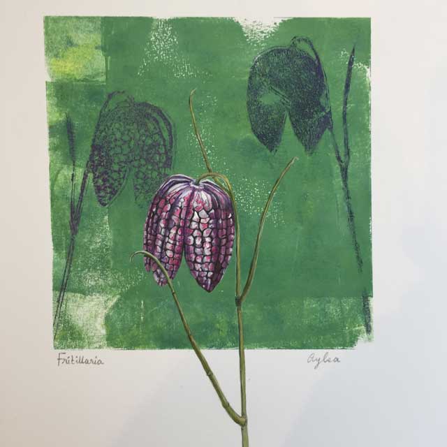 Fritillaria in Acrylic with Cardcut printing