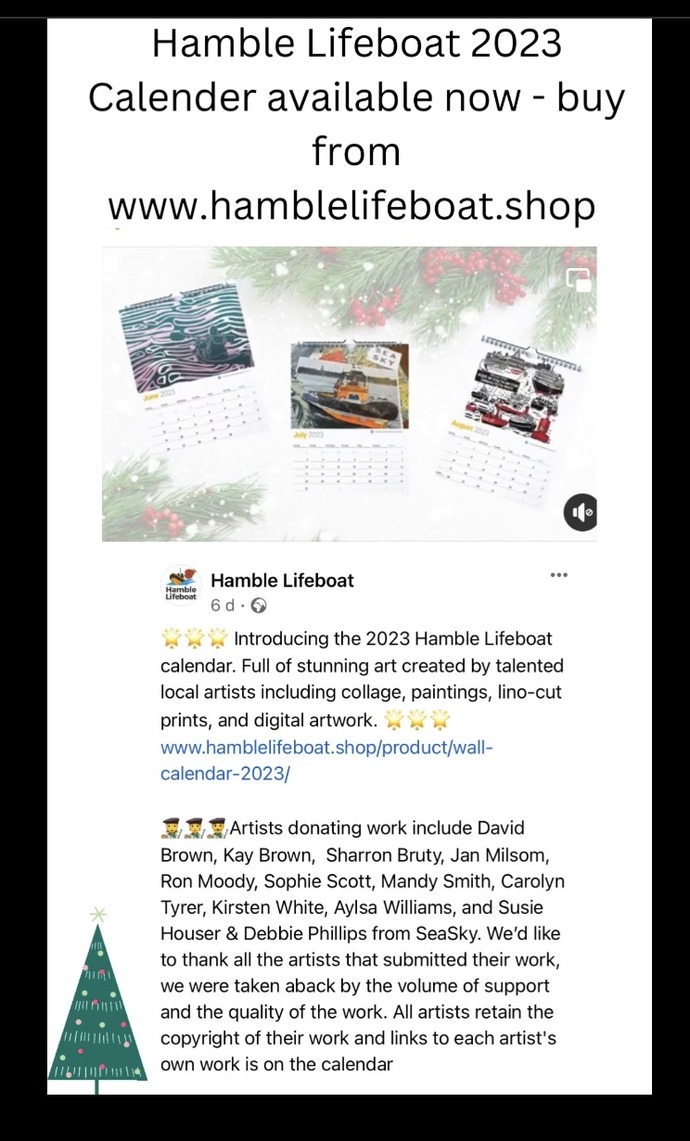 Hamble lifeboat calendar 2023.